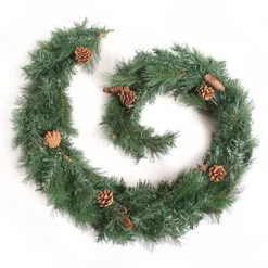 Best Artificial 6ft Colorado Pine Christmas Garland With Pine Cones