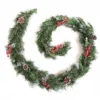 Best Artificial 6ft Deluxe Frosted Christmas Garland With Pine Cones & Winter Red Berries