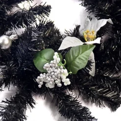 Best Artificial 9ft Black & Silver Decorated Christmas Garland -Deals Christmas Decor Store best artificial 9ft black silver decorated christmas garland5060637303504 04c MP