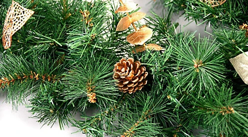 Best Artificial Christmas 12ft Gold Decorated Garland With 100 Warm White Battery Lights 4 Best Artificial Christmas 12ft Gold Decorated Garland With 100 Warm White Battery Lights - Image 4