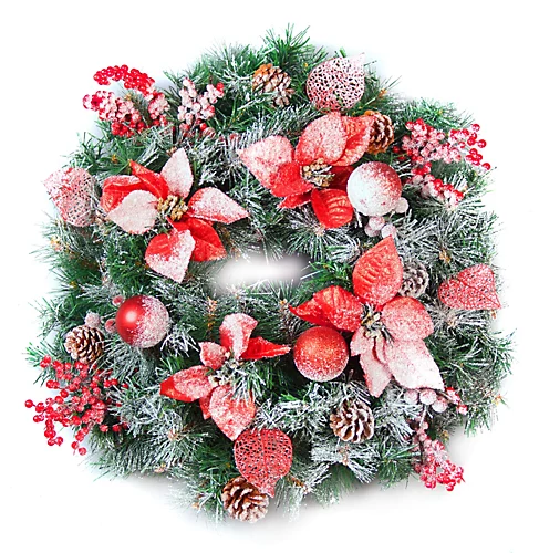 Best Artificial Christmas 60cm Frosted Wreath LED Lights 1 Best Artificial Christmas 60cm Frosted Wreath LED Lights