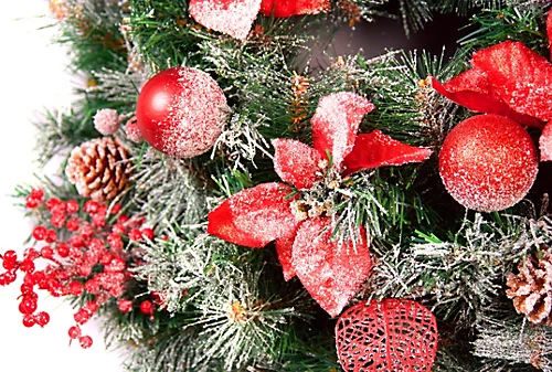 Best Artificial Christmas 60cm Frosted Wreath LED Lights 3 Best Artificial Christmas 60cm Frosted Wreath LED Lights - Image 3