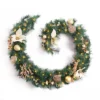 Best Artificial Christmas 6ft Gold Decorated Garland With 50 Warm White Battery Lights