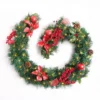 Best Artificial Christmas 6ft Red Decorated Garland With 50 Warm White Battery Lights
