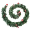 Best Artificial Christmas 9ft Frosted Red Garland