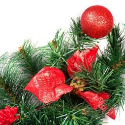 Best Artificial Christmas 9ft Red Decorated Garland With 80 Warm White Battery Lights -Deals Christmas Decor Store best artificial christmas 9ft red decorated garland with 80 warm white battery lights5060256549505 04c MP