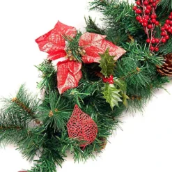 Best Artificial Christmas 9ft Red Decorated Garland -Deals Christmas Decor Store best artificial christmas 9ft red decorated garland5060256549673 02c MP