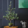 Bloom Artificial Bonsai Christmas Tree In Pot - Faux Fake Japanese Oriental Style Indoor Houseplant Home Decoration - H40cm