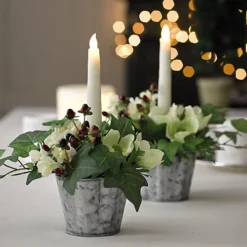 Bloom Artificial Flower Christmas Carol LED Candle Holder - Faux Fake Realistic Floral Centrepiece Home Decoration - H30cm 4 Bloom Artificial Flower Christmas Carol LED Candle Holder - Faux Fake Realistic Floral Centrepiece Home Decoration - H30cm -Deals Christmas Decor Store bloom artificial flower christmas carol led candle holder faux fake realistic floral centrepiece home decoration h30cm5053335803445 02c MP
