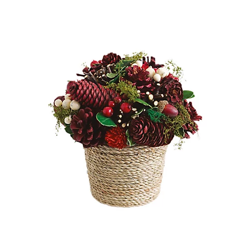 Bloom Artificial Victorian Christmas Small Arrangement In Pot - Faux Fake Realistic Floral Home Decoration - Measures H25cm 4 Bloom Artificial Victorian Christmas Small Arrangement In Pot - Faux Fake Realistic Floral Home Decoration - Measures H25cm - Image 4