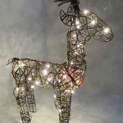 Brown Wicker Deer LED Christmas Reindeer Decoration 72 Warm White Lights 104cm -Deals Christmas Decor Store brown wicker deer led christmas reindeer decoration 72 warm white lights 104cm8718533363920 04c MP