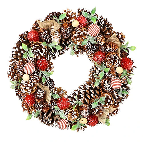 Candy Cane Summer Autumn Winter Door Decoration Christmas Wreath 36cm 2 Candy Cane Summer Autumn Winter Door Decoration Christmas Wreath 36cm - Image 2