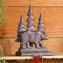 Cast Iron Bear Christmas Stocking Holder -Deals Christmas Decor Store cast iron bear christmas stocking holder5060633940369 04c MP