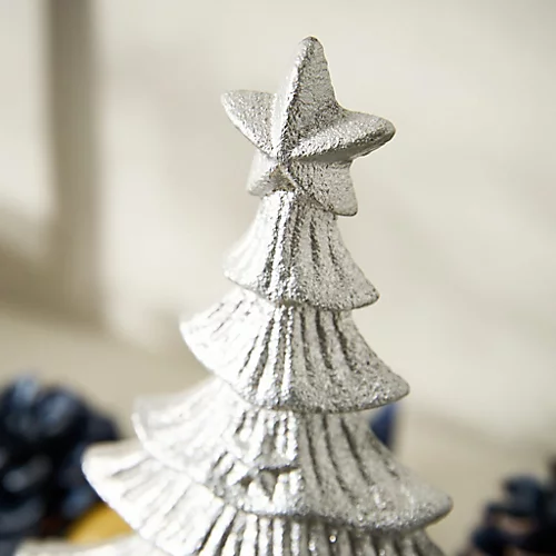 Cast Iron Silver Christmas Tree Stocking Holder 4 Cast Iron Silver Christmas Tree Stocking Holder - Image 4