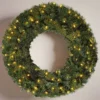CGC 70cm Large Luxury Green Pre Lit LED Christmas Xmas Wreath Outdoor Indoor