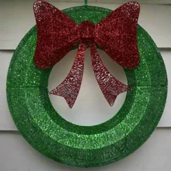 CGC Extra Large 90cm Luxury Green With Red Bow Pre Lit LED Christmas Xmas Wreath Outdoor Indoor 7 CGC Extra Large 90cm Luxury Green With Red Bow Pre Lit LED Christmas Xmas Wreath Outdoor Indoor -Deals Christmas Decor Store cgc extra large 90cm luxury green with red bow pre lit led christmas xmas wreath outdoor indoor5060900175210 04c MP