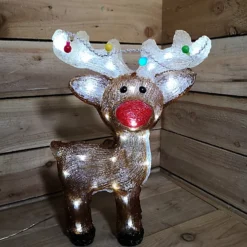 Christmas Acrylic Reindeer With String Lights & Cool White LED -Deals Christmas Decor Store christmas acrylic reindeer with string lights cool white led5056589181260 03c MP