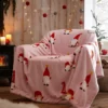 Christmas Gonks Fleece Throw Pink 130 X 170cm