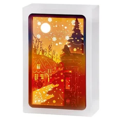 Christmas Shop Diorama Christmas Scene Light Postbox (One Size)