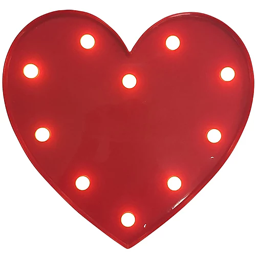Christmas Shop Red Warm White Light Up Heart Decoration Red (One Size) 1 Christmas Shop Red Warm White Light Up Heart Decoration Red (One Size)