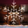 Christmas Snowflake Large 78cm Window/Wall Decoration With 336 LED Lights - Warm White - Indoor And Outdoor