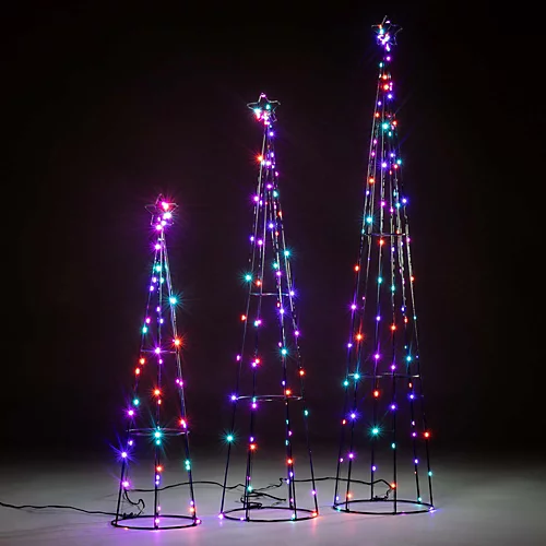 Christmas Tree Pathway Pyramid Cone LED Decorations Set Of 3 Multi-Coloured Light Outdoor/Indoor Maypole Tree. Use Fireside/Window 1 Christmas Tree Pathway Pyramid Cone LED Decorations Set Of 3 Multi-Coloured Light Outdoor/Indoor Maypole Tree. Use Fireside/Window