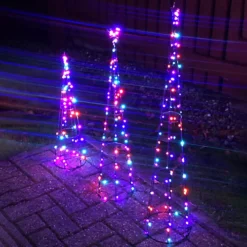Christmas Tree Pathway Pyramid Cone LED Decorations Set Of 3 Multi-Coloured Light Outdoor/Indoor Maypole Tree. Use Fireside/Window 6 Christmas Tree Pathway Pyramid Cone LED Decorations Set Of 3 Multi-Coloured Light Outdoor/Indoor Maypole Tree. Use Fireside/Window -Deals Christmas Decor Store christmas tree pathway pyramid cone led decorations set of 3 multi coloured light outdoor indoor maypole tree use fireside window5056337108518 03c MP