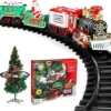 Christmas Tree Train Set-Around The Tree Xmas Home Decoration Novelty Decoration Festive Light Up Realistic Sound Battery Operated