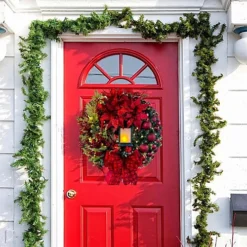 CHRISTMAS VILLAGE Christmas Festive Wreath - Christmas Wreath For Front Door, Home Decoration Lantern, Bows & Baubles 5 CHRISTMAS VILLAGE Christmas Festive Wreath - Christmas Wreath For Front Door, Home Decoration Lantern, Bows & Baubles -Deals Christmas Decor Store christmas village christmas festive wreath christmas wreath for front door home decoration lantern bows baubles5056295309156 02c MP