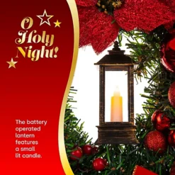 CHRISTMAS VILLAGE Christmas Festive Wreath - Christmas Wreath For Front Door, Home Decoration Lantern, Bows & Baubles 7 CHRISTMAS VILLAGE Christmas Festive Wreath - Christmas Wreath For Front Door, Home Decoration Lantern, Bows & Baubles -Deals Christmas Decor Store christmas village christmas festive wreath christmas wreath for front door home decoration lantern bows baubles5056295309156 06c MP