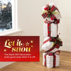 CHRISTMAS VILLAGE Christmas Light Up Snow Gift Boxes - 35 White LED Lights, Snow Effect Xmas Decorations - Set Of 4 7 CHRISTMAS VILLAGE Christmas Light Up Snow Gift Boxes - 35 White LED Lights, Snow Effect Xmas Decorations - Set Of 4 -Deals Christmas Decor Store christmas village christmas light up snow gift boxes 35 white led lights snow effect xmas decorations set of 45056295308265 04c MP