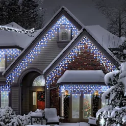 CHRISTMAS VILLAGE White & Blue Outdoor Christmas Icicle Lights, LED Snowing Party Lights, Perfect For Weddings & Xmas - 720 6 CHRISTMAS VILLAGE White & Blue Outdoor Christmas Icicle Lights, LED Snowing Party Lights, Perfect For Weddings & Xmas - 720 -Deals Christmas Decor Store christmas village white blue outdoor christmas icicle lights led snowing party lights perfect for weddings xmas 7205060497644175 03c MP