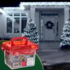 CHRISTMAS VILLAGE White Outdoor Christmas Icicle Lights, LED Bright Snowing Party Lights, Perfect For Weddings & Xmas - 360