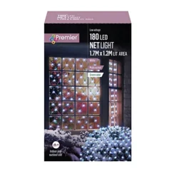 Christmas Window Net Lights 180 LED 1.7M X 1.2M Multi Action Lights Bright White -Deals Christmas Decor Store christmas window net lights 180 led 1 7m x 1 2m multi action lights bright white5050882339311 02c MP