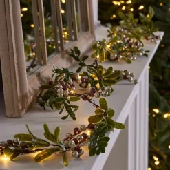 Copper Mistletoe Light Up 1.6m Christmas Garland