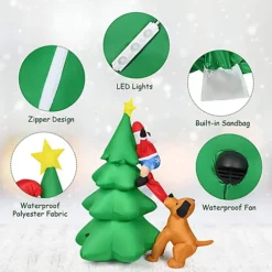 Costway 1.8m Inflatable Christmas Tree LED Dog Chase Santa Outdoor Indoor 6 Costway 1.8m Inflatable Christmas Tree LED Dog Chase Santa Outdoor Indoor -Deals Christmas Decor Store costway 1 8m inflatable christmas tree led dog chase santa outdoor indoor6085648803750 03c MP