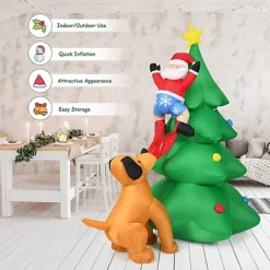 Costway 1.8m Inflatable Christmas Tree LED Dog Chase Santa Outdoor Indoor 7 Costway 1.8m Inflatable Christmas Tree LED Dog Chase Santa Outdoor Indoor -Deals Christmas Decor Store costway 1 8m inflatable christmas tree led dog chase santa outdoor indoor6085648803750 04c MP