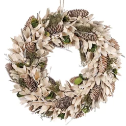 Cream Gold Large Indoor 40cm Wreath And 1.55m Garland Christmas Decorations 5 Cream Gold Large Indoor 40cm Wreath And 1.55m Garland Christmas Decorations -Deals Christmas Decor Store cream gold large indoor 40cm wreath and 1 55m garland christmas decorations5060964609287 02c MP