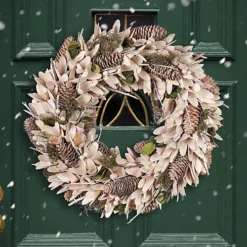 Cream Gold Large Indoor 40cm Wreath And 1.55m Garland Christmas Decorations 7 Cream Gold Large Indoor 40cm Wreath And 1.55m Garland Christmas Decorations -Deals Christmas Decor Store cream gold large indoor 40cm wreath and 1 55m garland christmas decorations5060964609287 04c MP