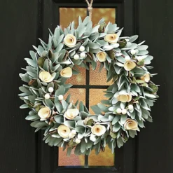 Crocus And Berry Summer Autumn Winter Door Decoration Christmas Wreath 36cm