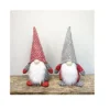 Decorative Christmas Nordic Fabric Gonk Ornament With A White Fuzzy Beard And Pointed Hat. H20 Cm