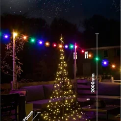 Deals Christmas Decor Store -Deals Christmas Decor Store fairybell all surface outdoor garden 2m christmas tree decoration with 240 led lights8720512261073 02c MP