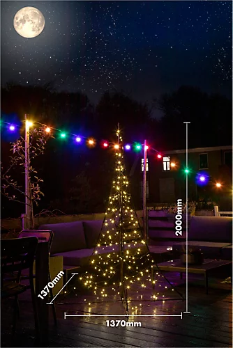 FAIRYBELL All Surface Outdoor Garden 2M Christmas Tree Decoration With 240 LED Lights 2 FAIRYBELL All Surface Outdoor Garden 2M Christmas Tree Decoration With 240 LED Lights - Image 2