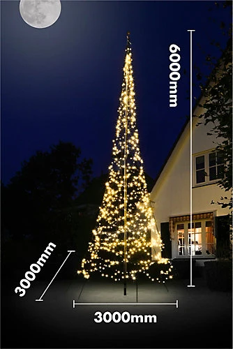 FAIRYBELL All Surface Outdoor Garden Christmas Tree Decoration With 6M 900 LED Lights (pole Not Included) 2 FAIRYBELL All Surface Outdoor Garden Christmas Tree Decoration With 6M 900 LED Lights (pole Not Included) - Image 2