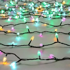 Festive 11.9m Indoor & Outdoor Diamond Christmas Fairy Lights 200 Aurora LEDs