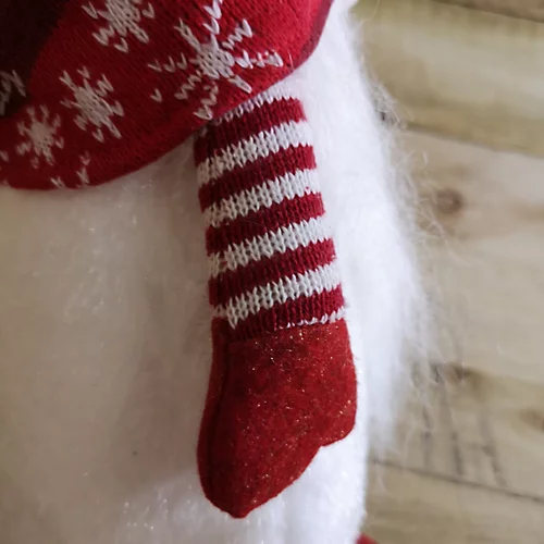 Festive Christmas 66cm LED Lit Snowflake Sitting Gonk - Red 4 Festive Christmas 66cm LED Lit Snowflake Sitting Gonk - Red - Image 4