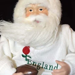 Festive Plush Sitting English Rugby Santa / Father Christmas Ornament -Deals Christmas Decor Store festive plush sitting english rugby santa father christmas ornament5056589187316 02c MP