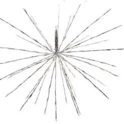 Flashing 72 LED Hanging Polestar Christmas Star Light 45cm Silver Warm White LEDs