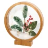 Foliage Christmas Light Wooden Frame