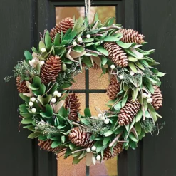 Forest Green Summer Autumn Winter Door Decoration Christmas Wreath 36cm